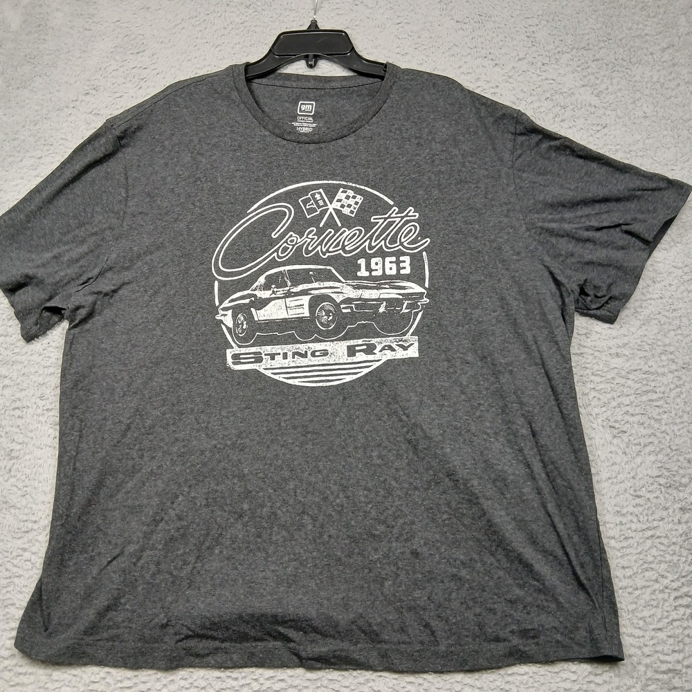 Corvette 1963 Sting Ray Shirt Mens 2XL GM Licensed Hybrid‎ Apparel Graphic Tee